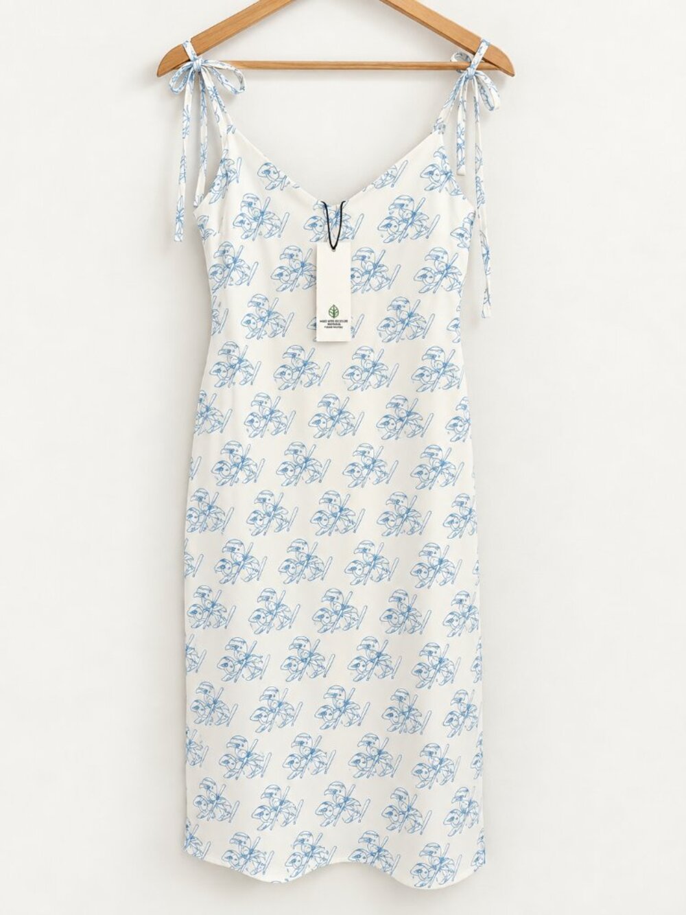 NWT Toronto Blue Jays Baseball Print Slip Dress Sz Small in White & Blue